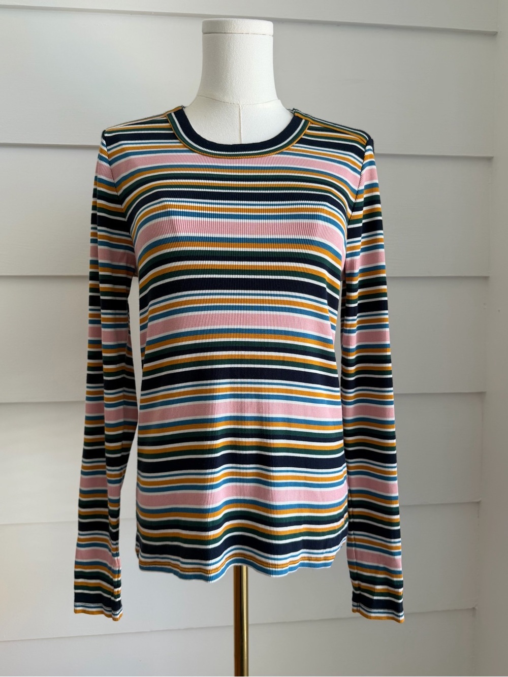 Veronica Beard Mayer Striped Long Sleeve Top size S